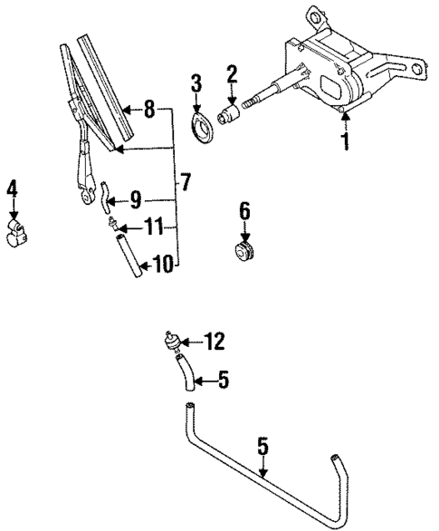 Washer Components for 1992 Isuzu Trooper #0