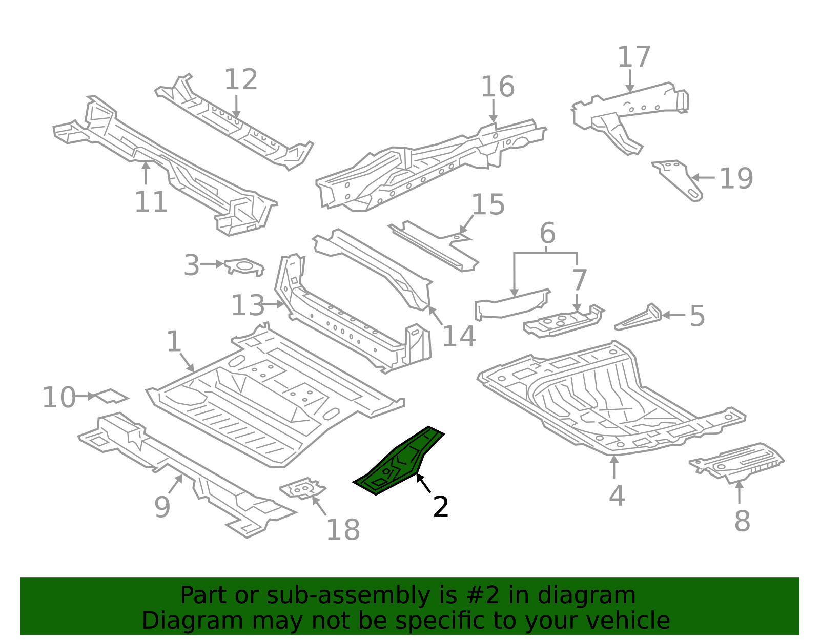 Floor Pan Reinforcement - Chassis Support Bracket | AutoNation Parts