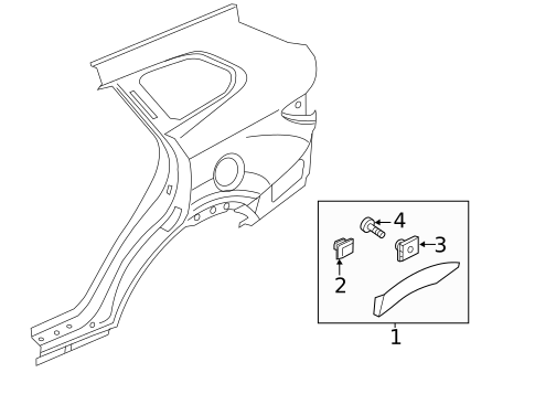 Exterior Trim - Quarter Panel for 2017 Hyundai Santa Fe #0