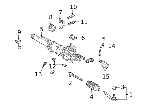 Steering Gear & Linkage for 1993 Acura NSX #1