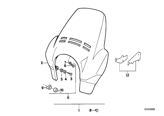 46632303902 - : Wind Deflector, Primed for BMW-Motorrad Image