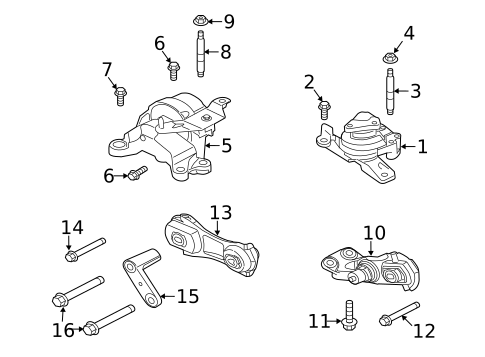 Engine & Trans Mounting for 2013 Ford Flex #1