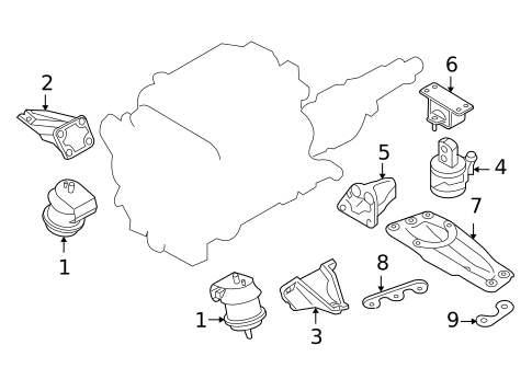 Engine & Trans Mounting for 2010 INFINITI FX50 #0