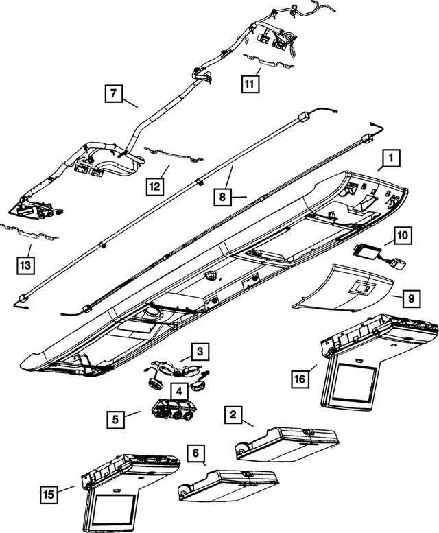 4868876AE - Interior Trim: Overhead Console Wiring for Mopar Image