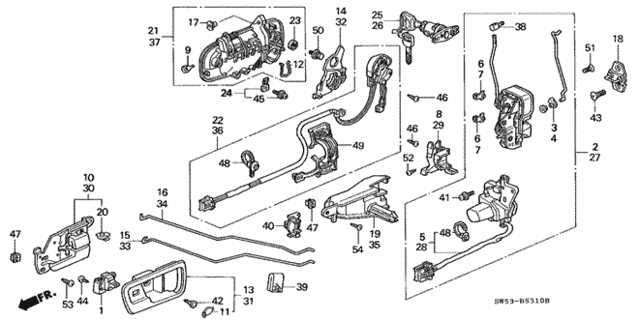 Front Door Locks for 1996 Acura TL #0