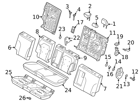 Rear Seat Components for 2021 Ford Mustang Mach-E #0