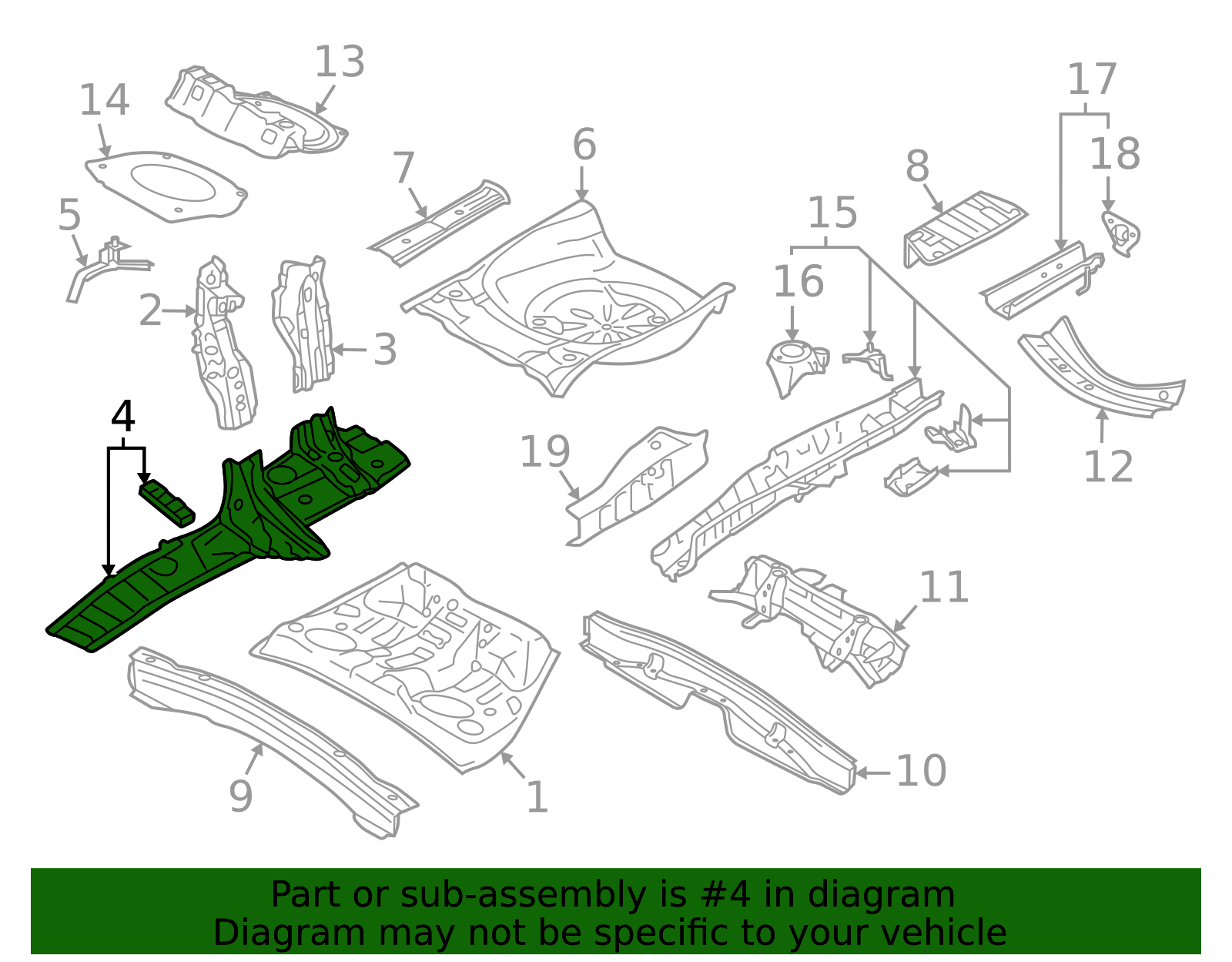 2025 Subaru Forester Floor Side 52159SL0709P | Subaru Online Parts