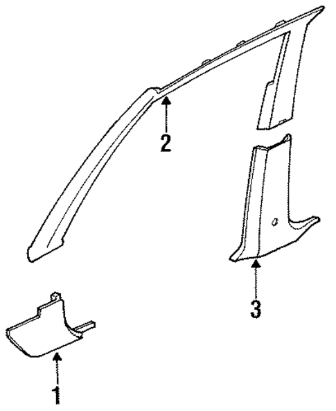 Interior Trim - Pillars for 1991 Honda Accord #0