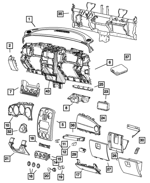 Panneau d`instruments pour 2007 Chrysler PT Cruiser #0