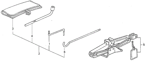 Tool - Jack for 1993 Acura Vigor #0