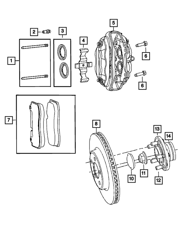 68525308AA - Unclassified: Disc Brake Caliper for Dodge: Challenger, Charger Image