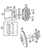 68525310AA - Brakes: Disc Brake Caliper for Dodge: Challenger, Charger Image