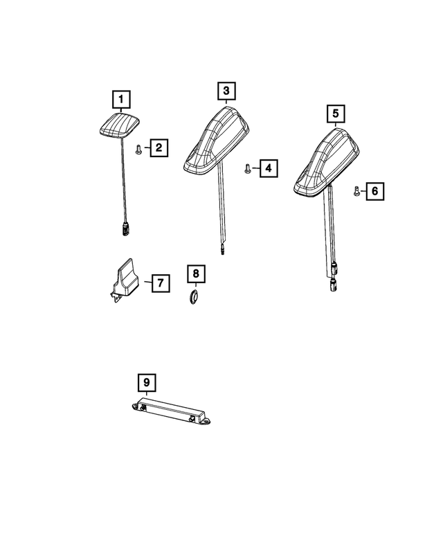 68537883AA - Electrical: Antenna Body And Cable for Mopar Image
