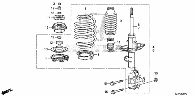 Front Shock Absorber for 2016 Honda CR-Z #0