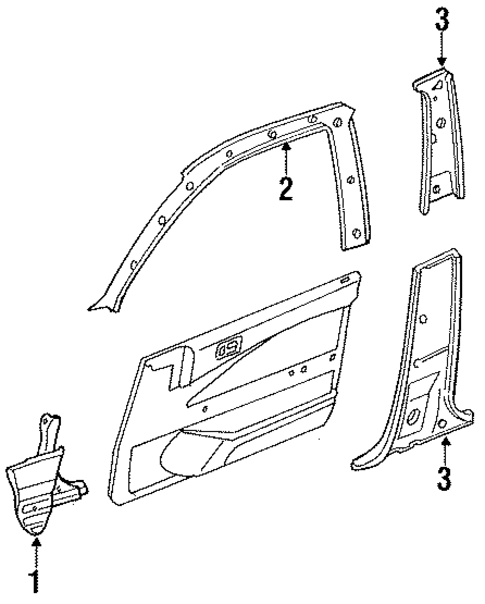 Interior Trim - Pillars for 1992 Ford Escort #0