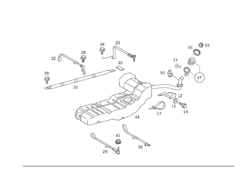 Fuel Tank with Detachable Parts for 1999 Mercedes-Benz ML430 #0