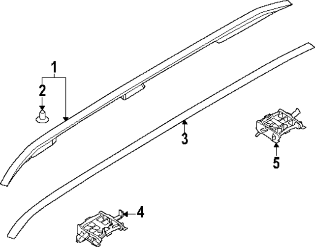 87280DO300AHV - : Roof Rail for Kia Image