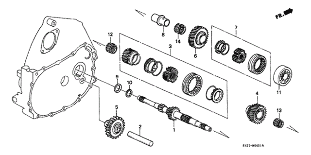 5MT Mainshaft for 1991 Honda Civic #0