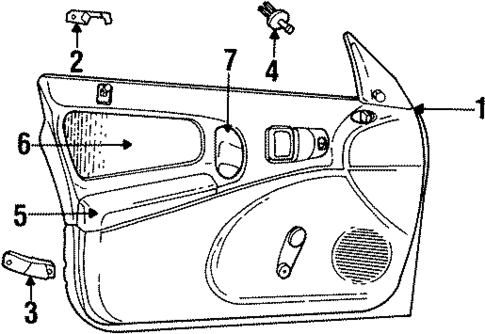 Interior Trim - Door for 1995 Dodge Neon #0