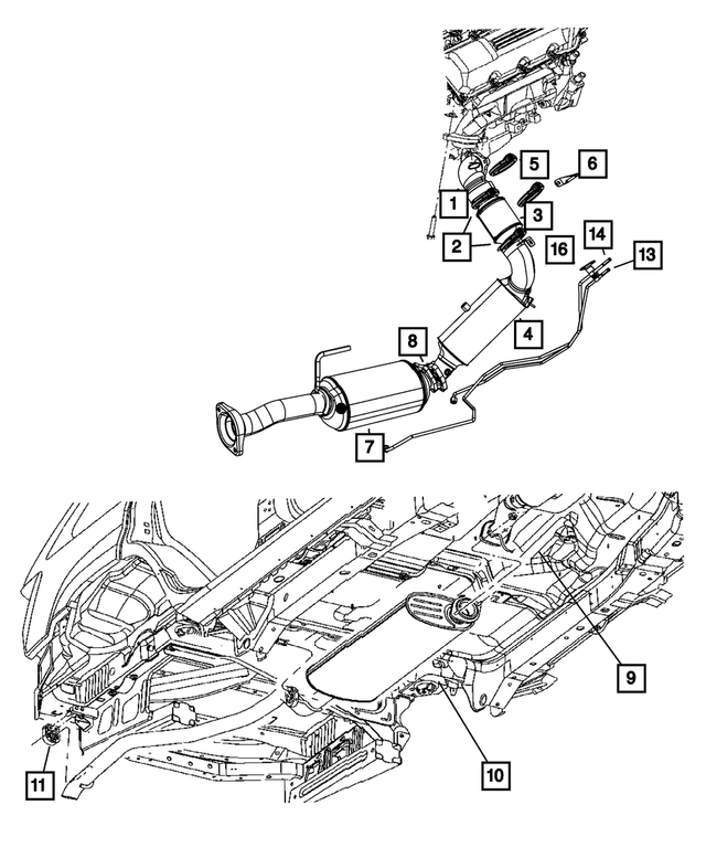 52090348AC - Exhaust: Catalytic Converter for Mopar Image