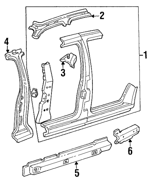 Center Pillar & Rocker for 2000 Ford Crown Victoria #0