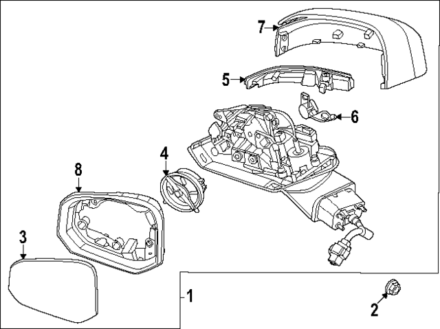 87620R6030 - : Mirror Assembly for Hyundai Image