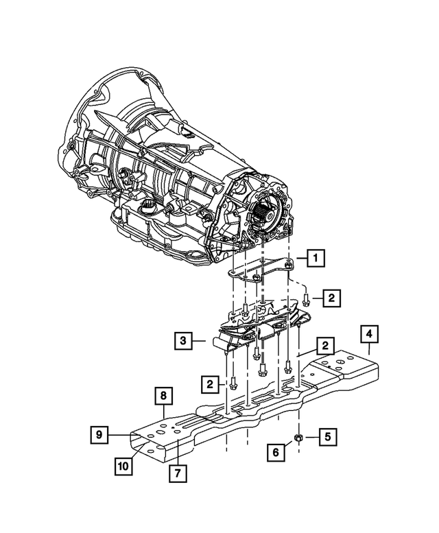 « 52128702AB – Engine Mounting : Transmission Traverse pour Mopar Image »