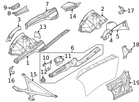 Structural Components & Rails for 2001 BMW Z3 #0