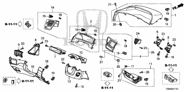 Instrument Panel Garnish (Driver Side) (2) for 2013 Honda Civic #0