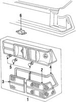 E1FZ13404A - Electrical: Tail Lamp Assembly for Ford: Escort Image
