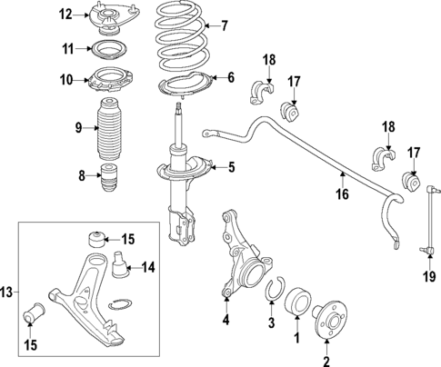 Front Suspension for 2014 Kia Cadenza #2