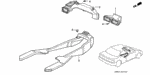 83331SM2A81 - Interior/Bumper: DUCT, RR. HEATER for Honda Image