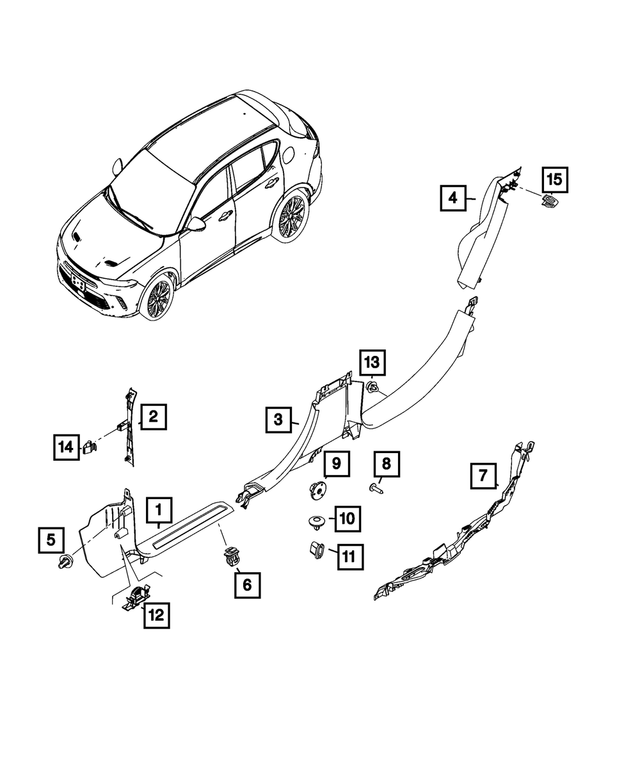 68606908AA - : Trim Clip for Mopar Image