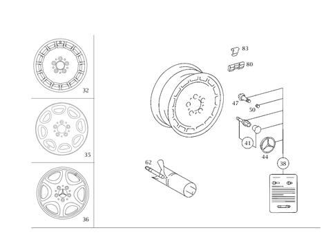 Wheels for 1993 Mercedes-Benz 400SEL #1