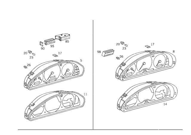 202440511180 - Electrical Equipment and Instruments: Instrument Cluster for Mercedes-Benz: C280 Image image