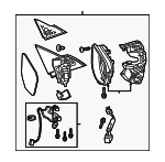 76208TEGA11 - : Mirror Assembly for Honda: Civic Image