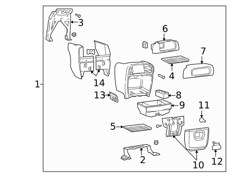 Center Console for 2001 Chevrolet Venture #1