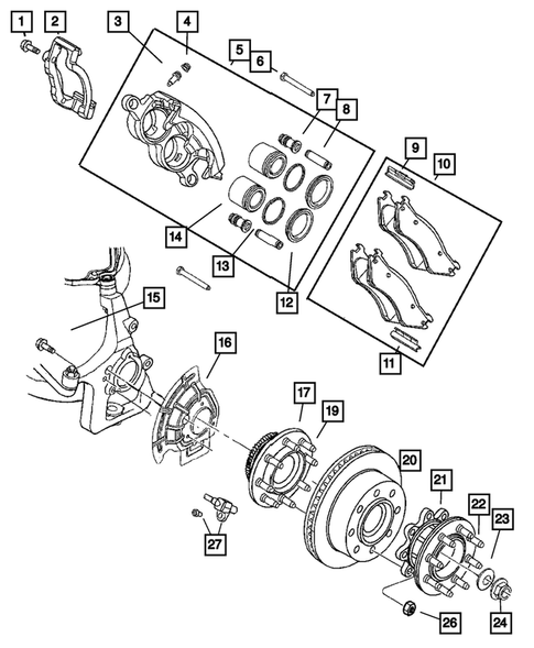 Front Brakes for 2006 Dodge Ram 3500 #0