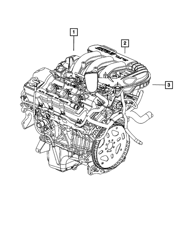 R8136971AB - 2.7L Gas; Engine: Long Block Engine for Mopar Image