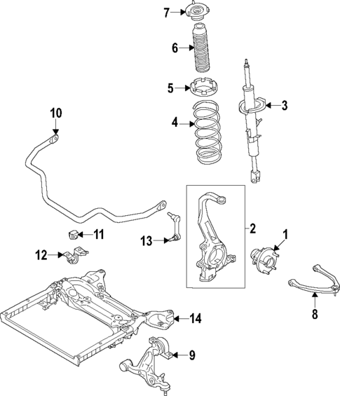 Front Suspension for 2019 INFINITI Q50 #0