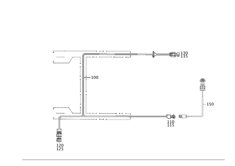 Cable Harness of Activated Charcoal Filter/Tank Pressure Sensor for 2002 Mercedes-Benz C320 #0