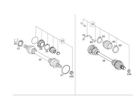 Axle Shaft for 2012 Mercedes-Benz SL550 #0
