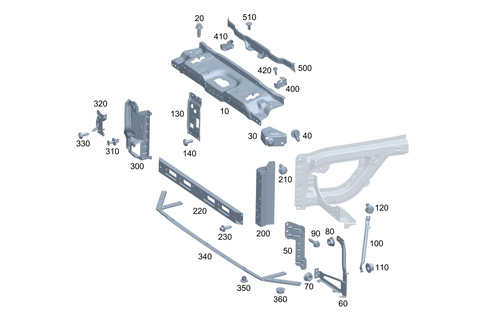 Front Reinforcement and Radiator Support for 2008 Mercedes-Benz G500 #0