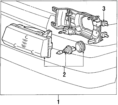Headlamp Components for 1987 Toyota Corolla #0