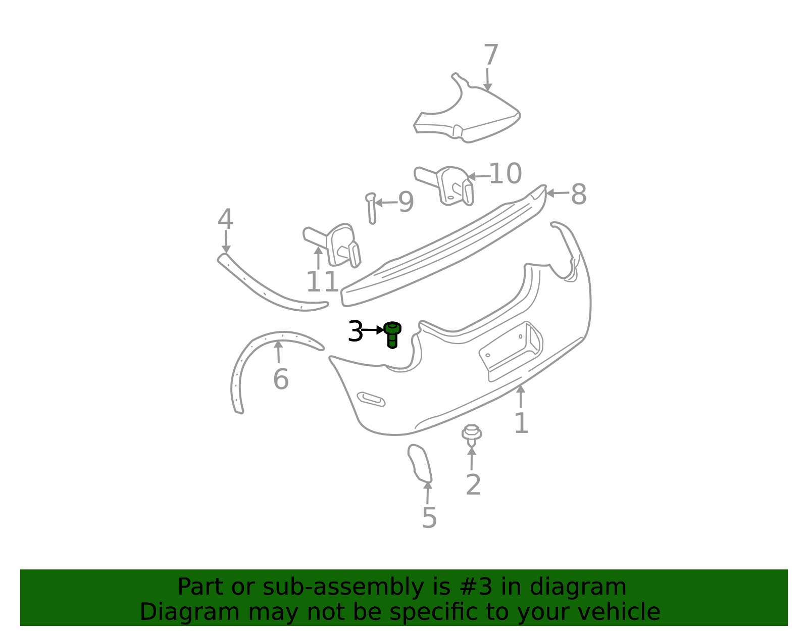 1998-2010 Volkswagen Beetle Bumper Cover Screw WHT-000-036 | VW Direct ...