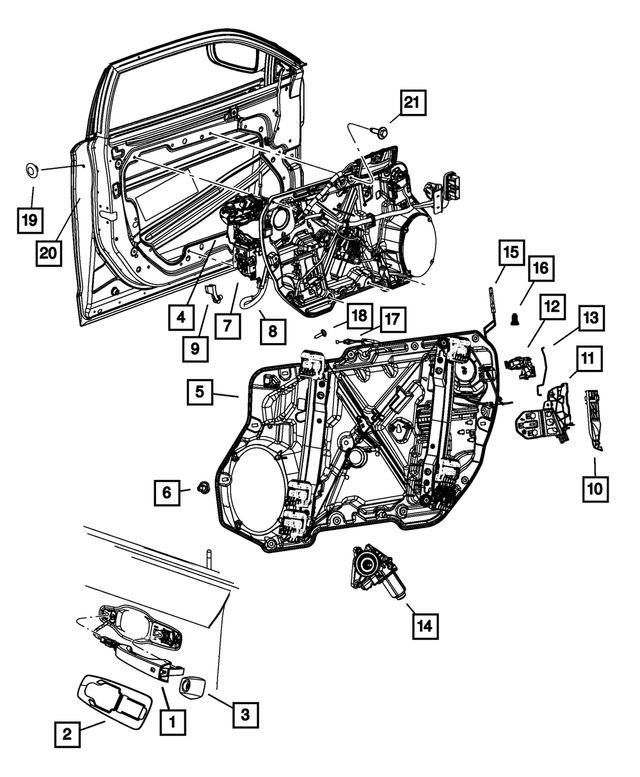 1RH67ARHAC - : Outside Door Handle Bezel for Mopar Image