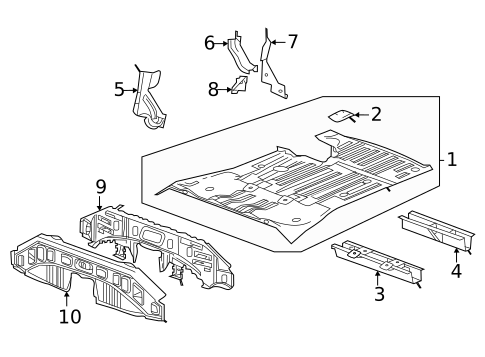Rear Floor & Rails for 2023 Buick Envision #1