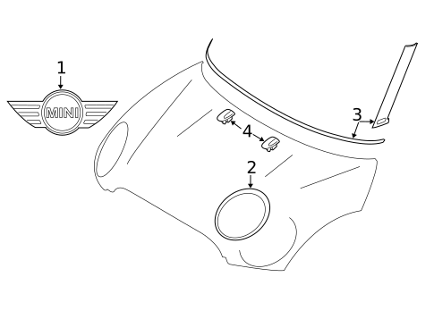 Exterior Trim - Hood for 2024 Mini Cooper Countryman #0