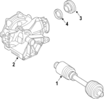 2103300244 - Front Drive Axle: Companion Flange for Mercedes-Benz Image