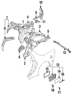 FDY171110A - Body: Inner Quarter Panel for Mazda: RX-7 Image